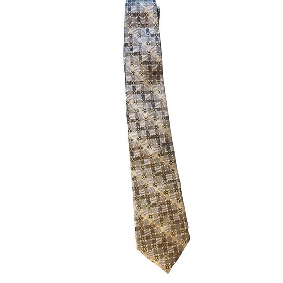 Platinum Designs Brown Patterned Silk Necktie - Picture 3 of 6